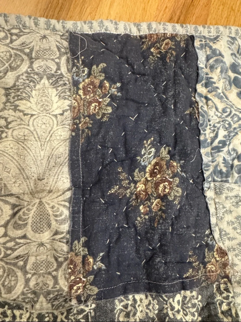 Pottery Barn | Delaney Handcrafted Patchwork Cotton Quilted~  1/ Euro Sham